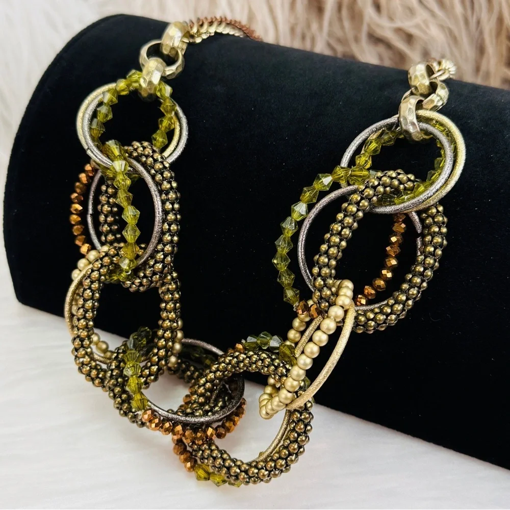 Vintage Bohemian Chic Multi-Color Chain Necklace